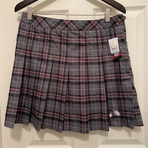 New Beetlejuice Gray Plaid Astrid Uniform Skirt Medium Preppy Dark‎ Academia